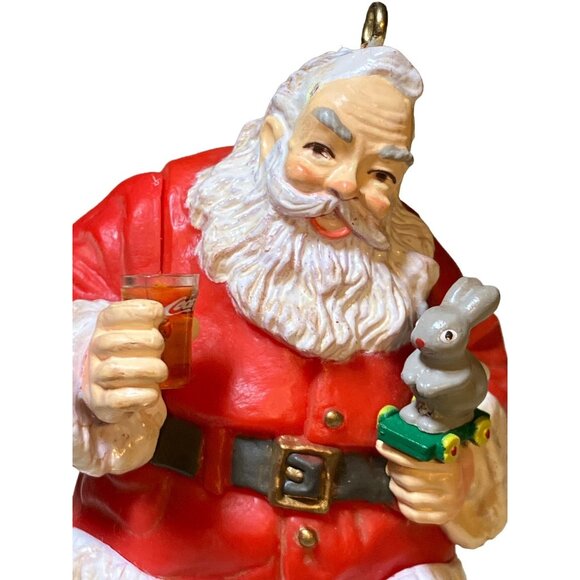 Santa Coca-Cola Ornament Christmas Collectible Vintage 1990 - Picture 3 of 15